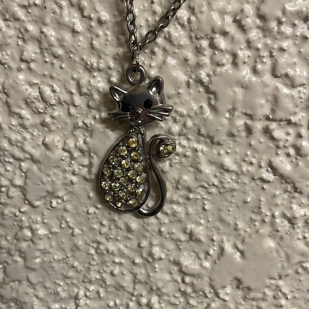 Silver Cat Necklace